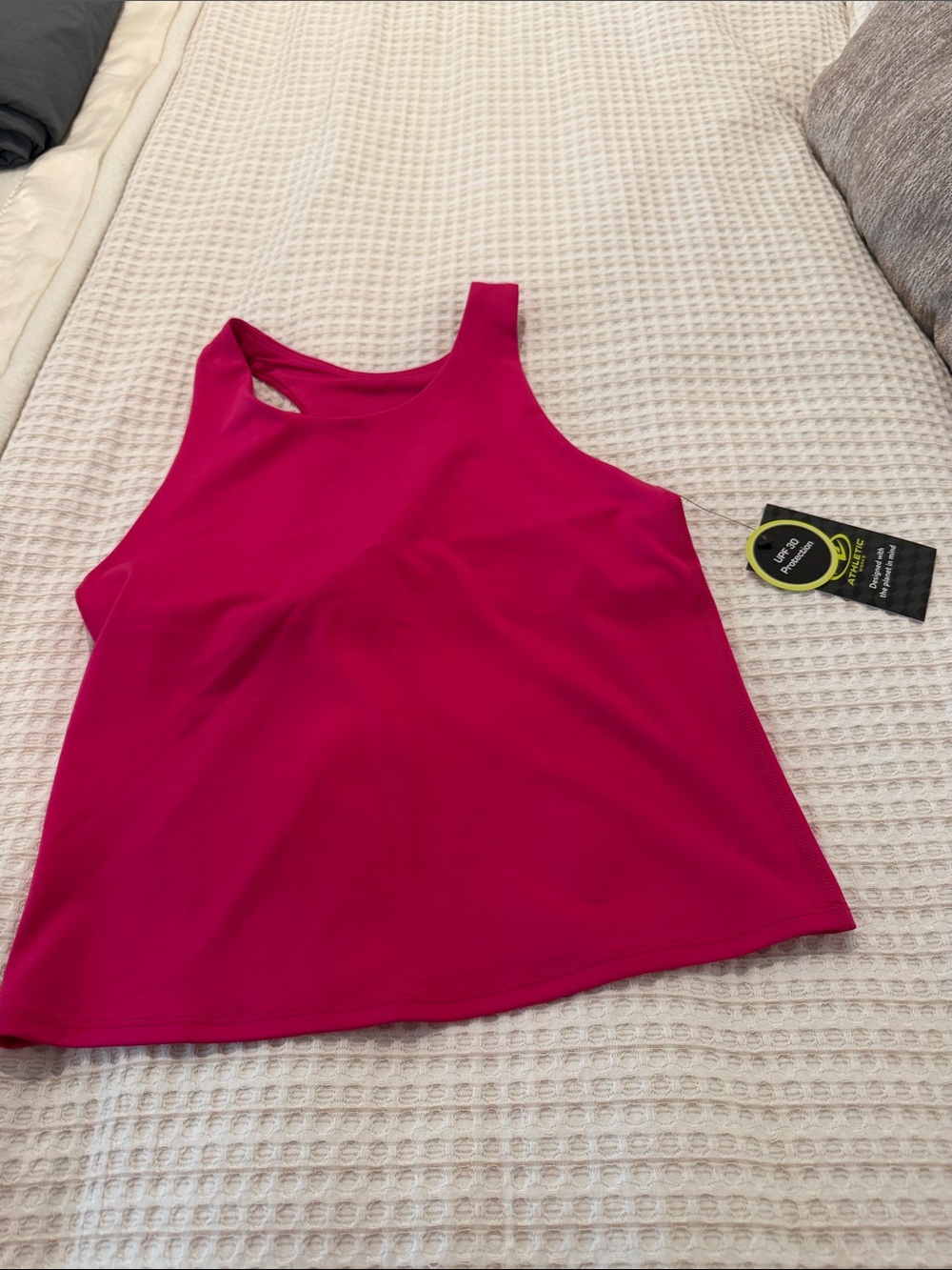 Bright Pink kids Athletic Tank Top. XXL (18)